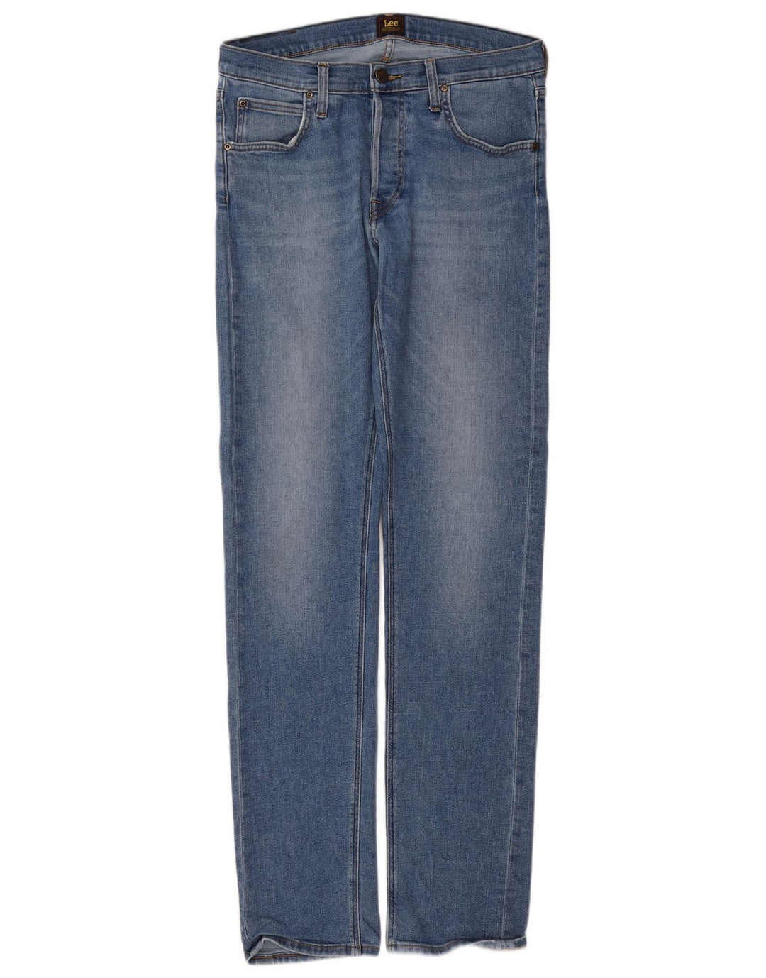 Lee Mens Daren Straight Jeans W32 L36 Azul Algodão