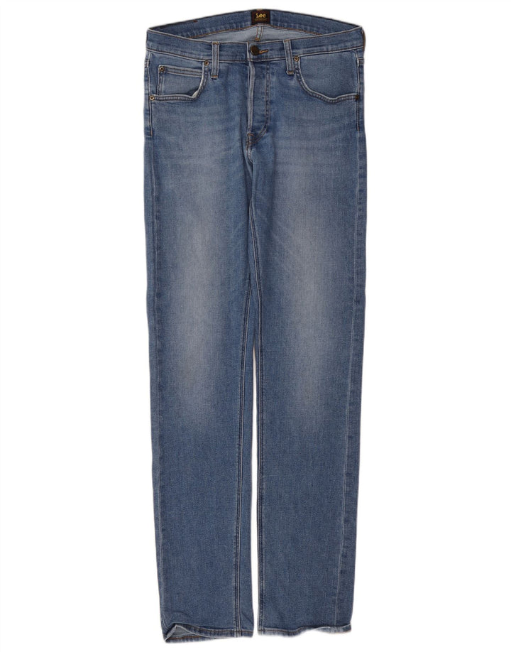 Lee Mens Daren Straight Jeans W32 L36 Azul Algodão
