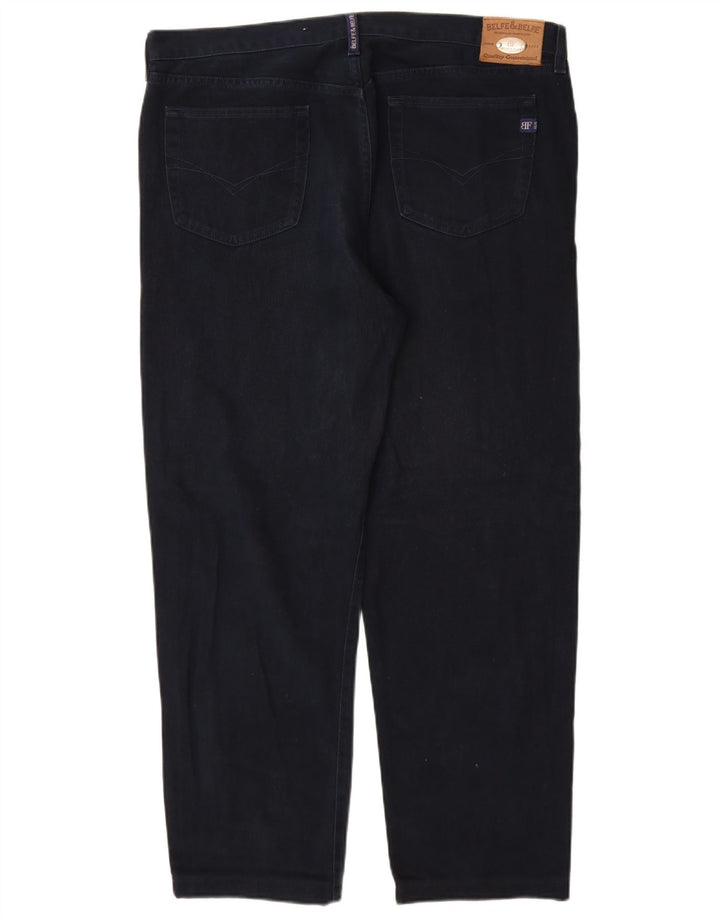 Belfe & Belfe Calça jeans reta masculina W40 L30 azul marinho algodão
