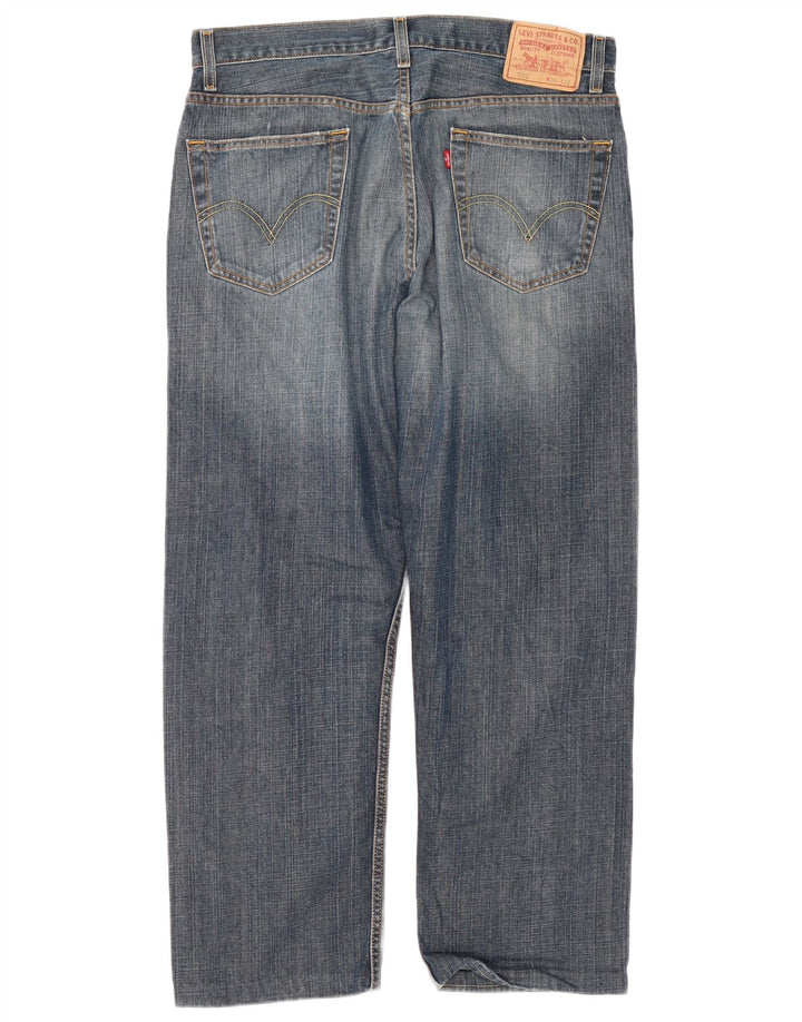 Calça jeans masculina Levi's 505 Regular Fit Straight W36 L29 Azul Algodão