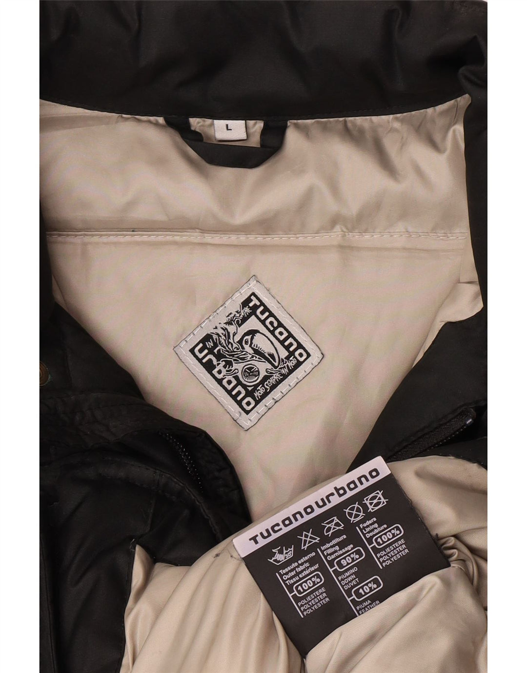 Jaqueta acolchoada masculina Tucano Urbano UK 40 grande poliéster preto