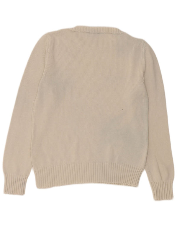 Suéter feminino North Sails com gola canoa e gola redonda Reino Unido 14 grande branco