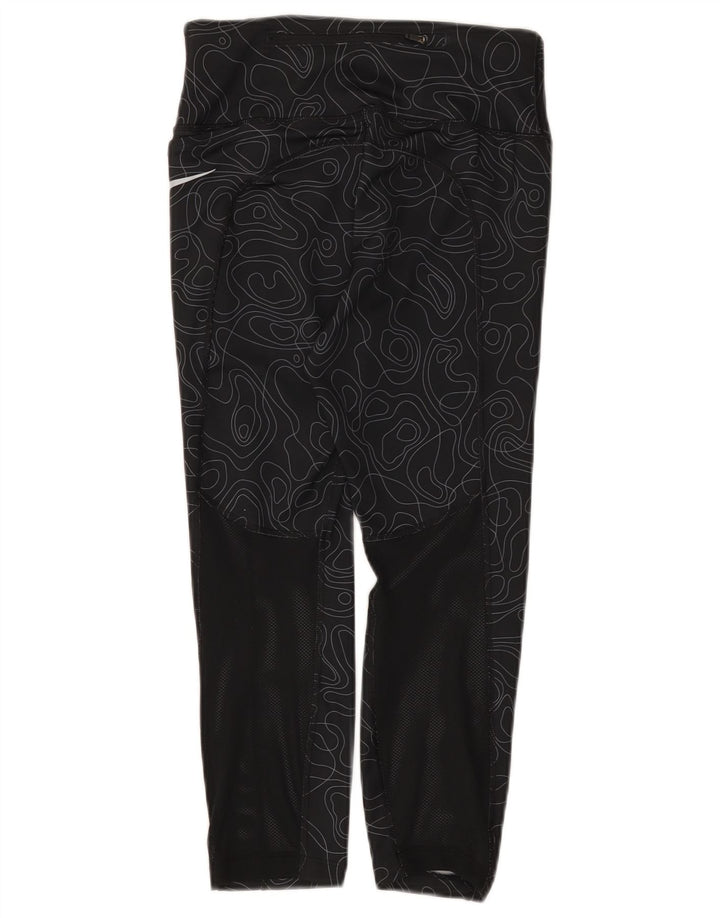 Leggings Nike Dri Fit Capri UK 8 Pequeno Preto Geométrico