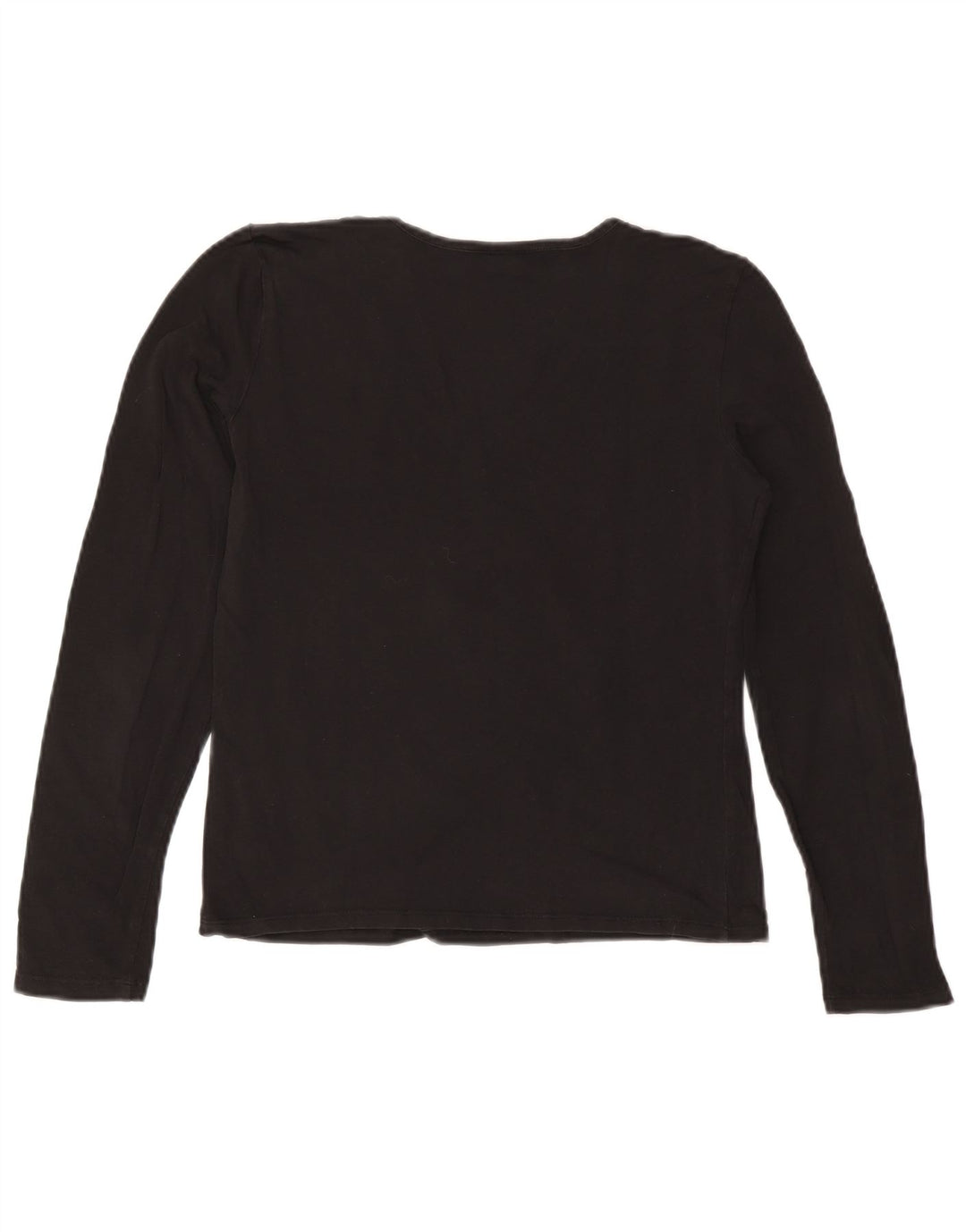 TRUSSARDI JEANS Top gráfico feminino manga comprida Reino Unido 14 grande preto