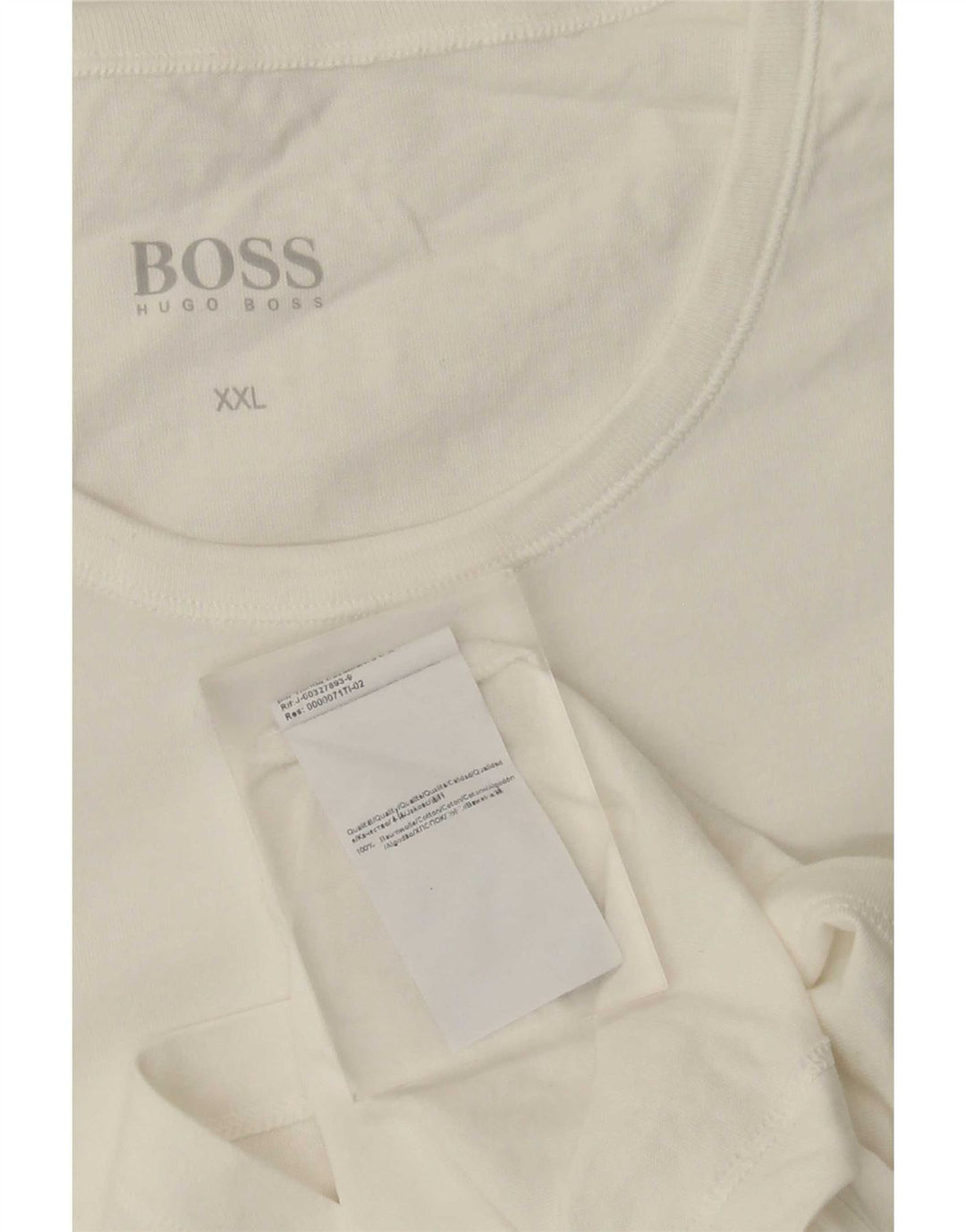 Camiseta masculina Hugo Boss Top 2XL algodão branco
