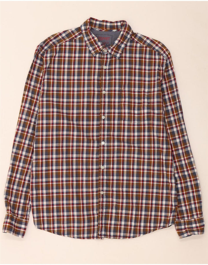 Camisa masculina Esprit Regular Fit XL algodão xadrez multicolorido