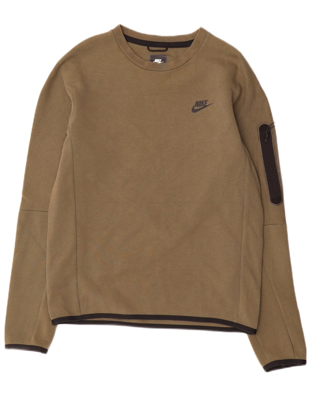 Moletom Nike Masculino Regular Fit Jumper Pequeno Algodão Cáqui