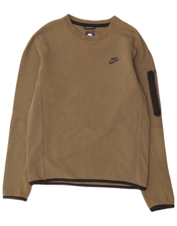 Moletom Nike Masculino Regular Fit Jumper Pequeno Algodão Cáqui
