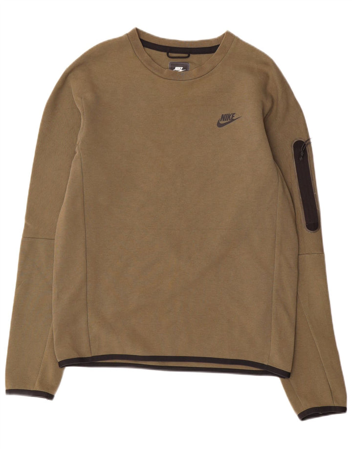 Moletom Nike Masculino Regular Fit Jumper Pequeno Algodão Cáqui