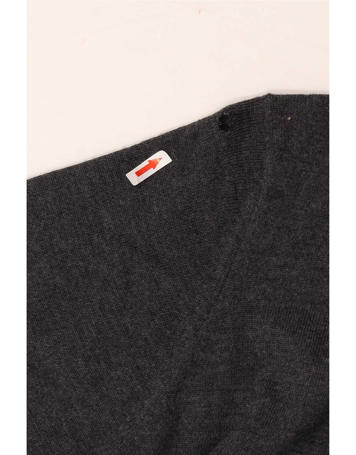 Suéter cardigã masculino Zara lã cinza médio