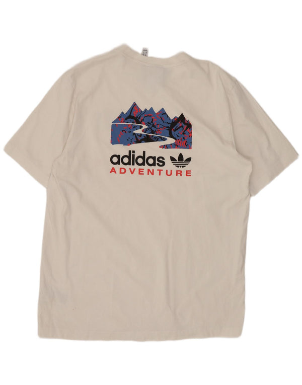 Camiseta Adidas Masculina Graphic Top Médio Branco Esportes