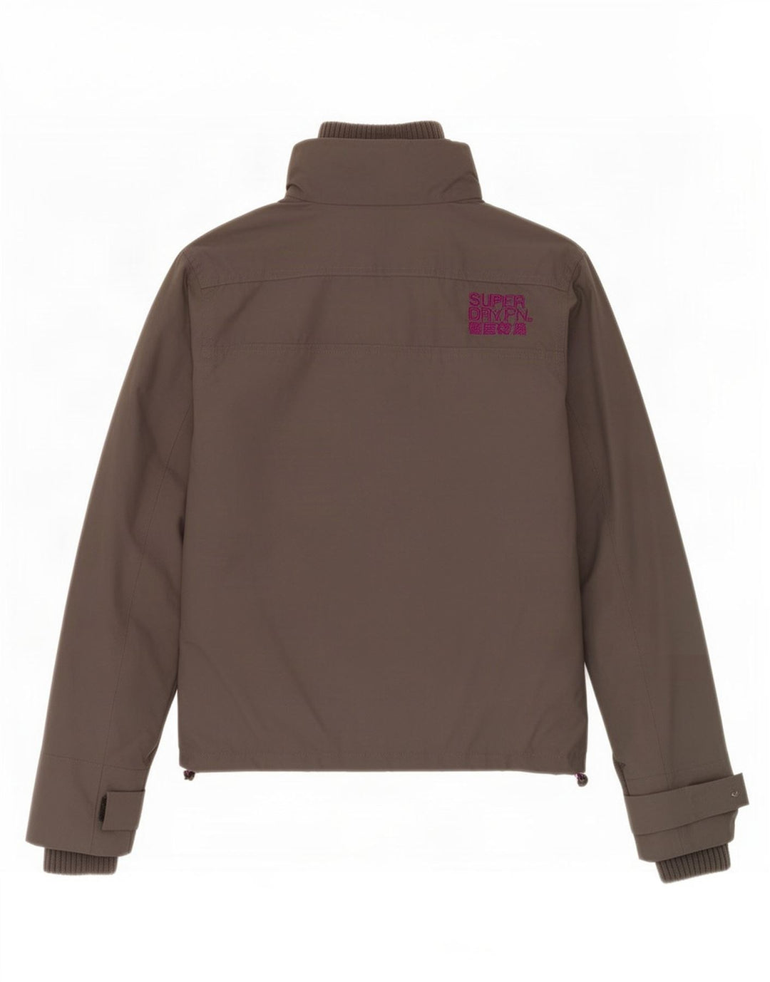 Jaqueta corta-vento feminina Superdry The Windcheater Graphic UK 10 pequena cinza