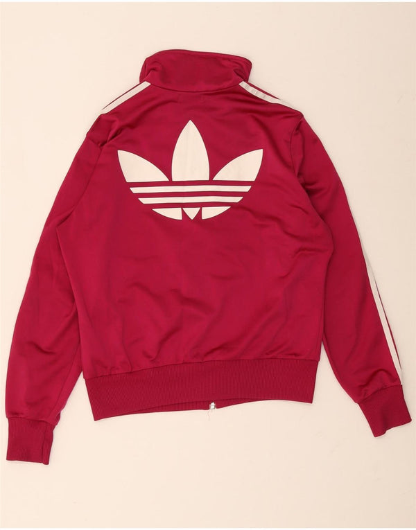 Adidas Womens Graphic Tracksuit Top Jacket EU 42 Médio Rosa Poliéster