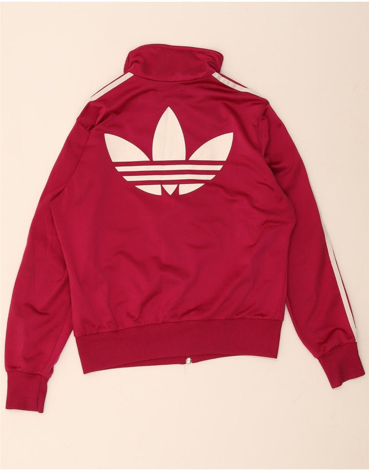 Adidas Womens Graphic Tracksuit Top Jacket EU 42 Médio Rosa Poliéster