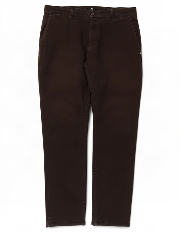 DC Mens Skinny Slim Jeans W36 L31 Algodão Marrom