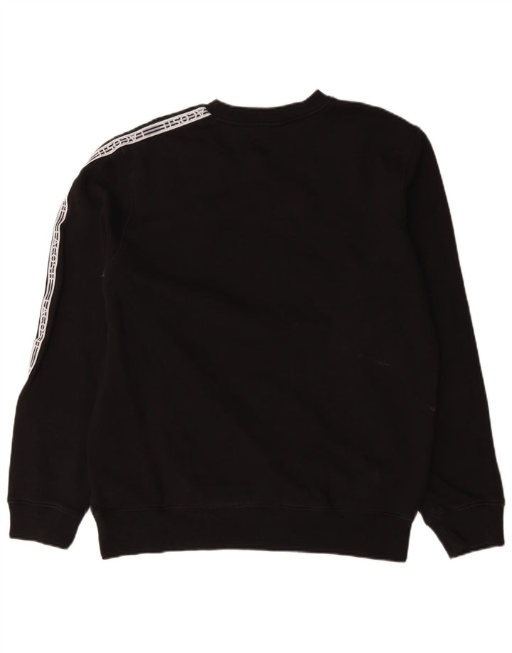 Lacoste moletom gráfico masculino tamanho 5 grande bloco colorido preto