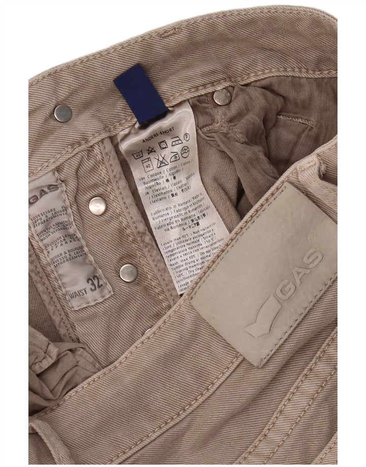 Shorts jeans feminino Gas W32 grande algodão cinza