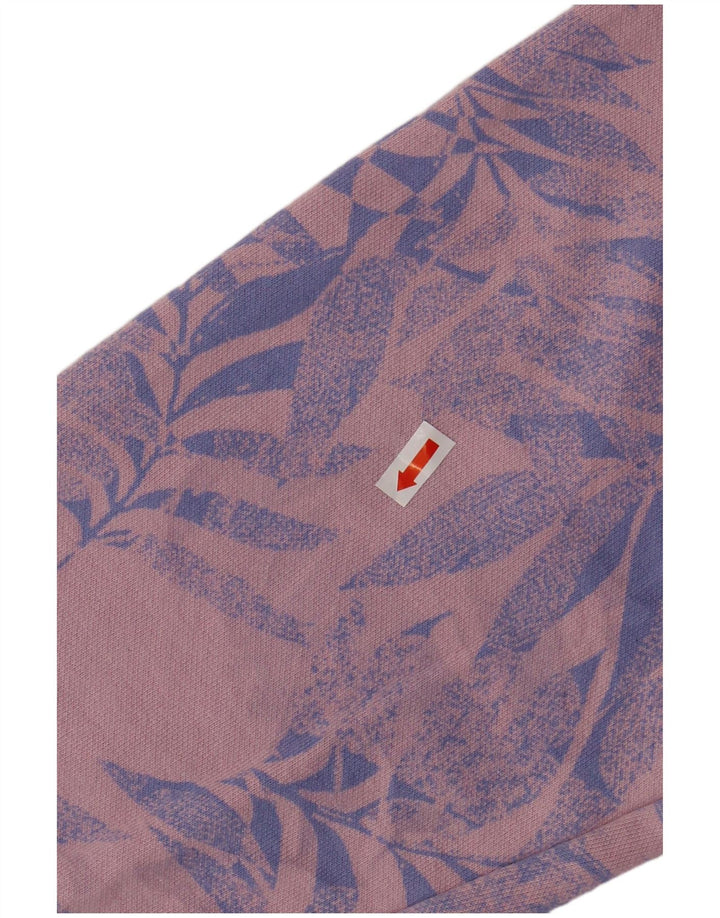 Suéter com capuz feminino COLUMBIA UK 18 XL rosa floral algodão