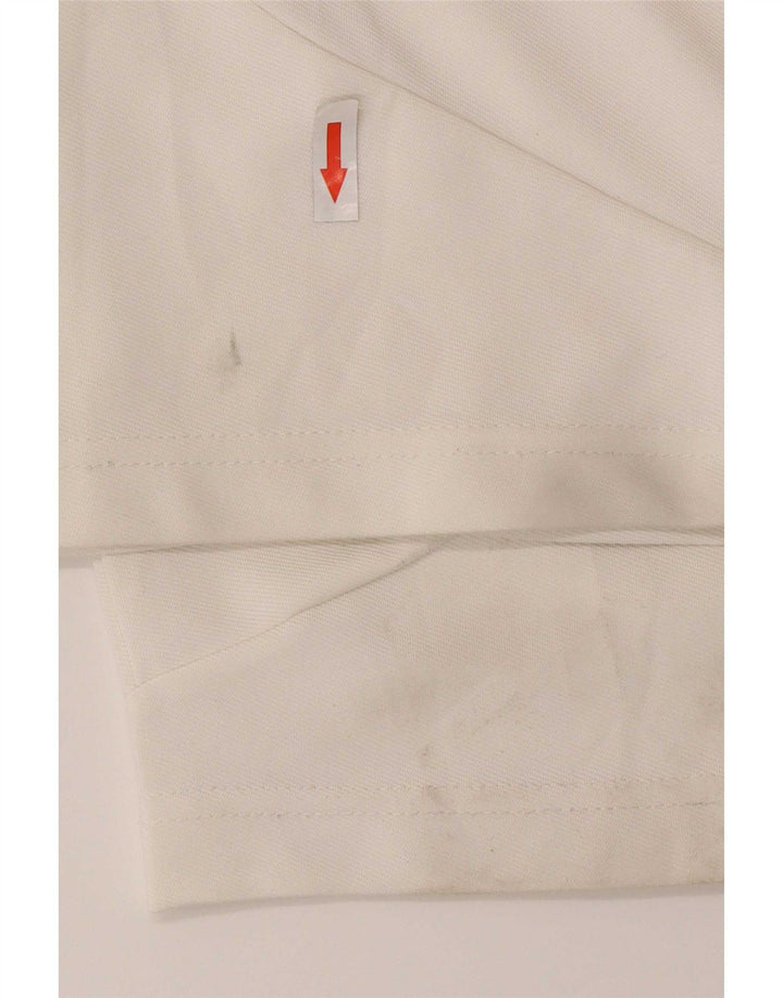 Calça de treino masculina Adidas grande poliéster branco