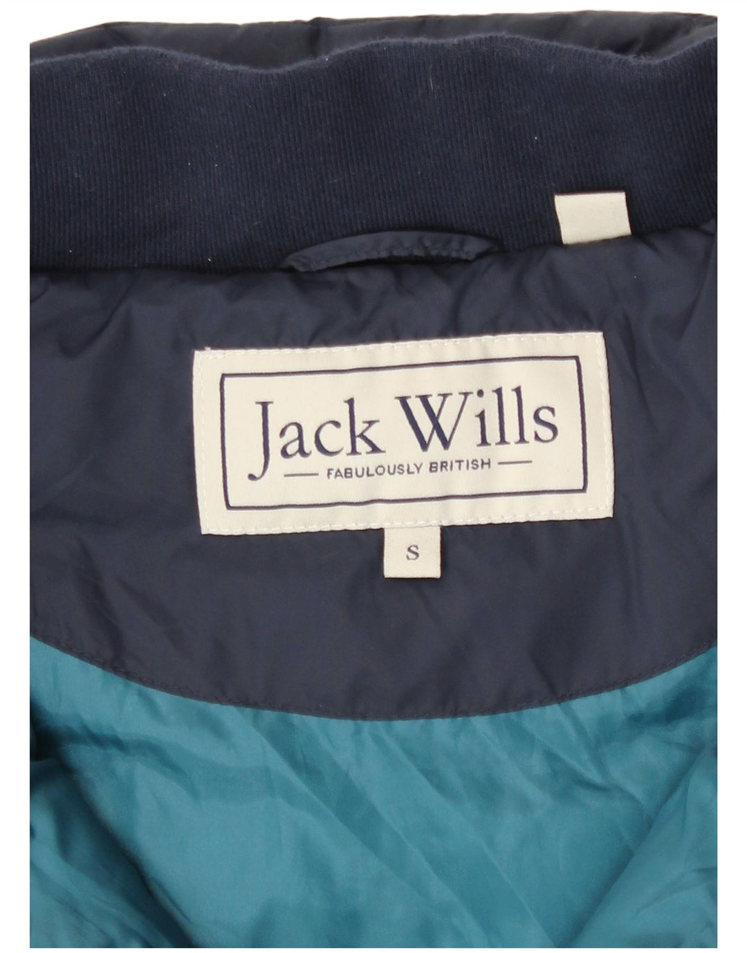 Colete acolchoado masculino Jack Wills UK 36 pequeno azul marinho