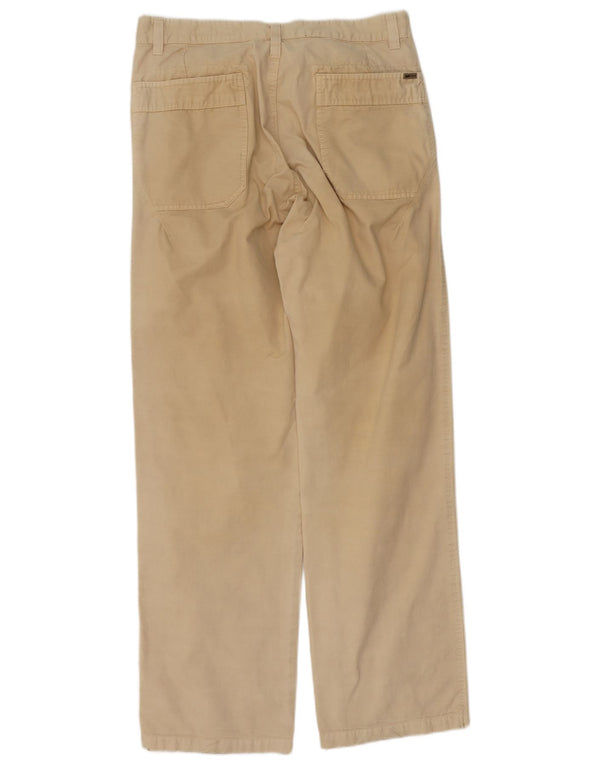 Calça masculina reta casual Gas W36 L34 algodão bege