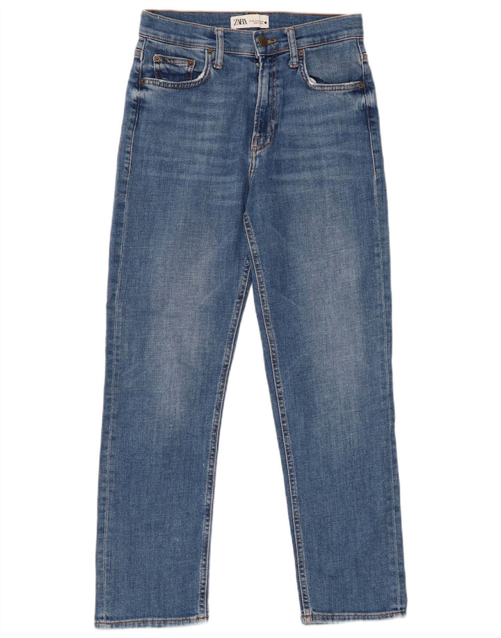 ZARA Jeans retos femininos EU 38 Pequeno W28 L27 Azul
