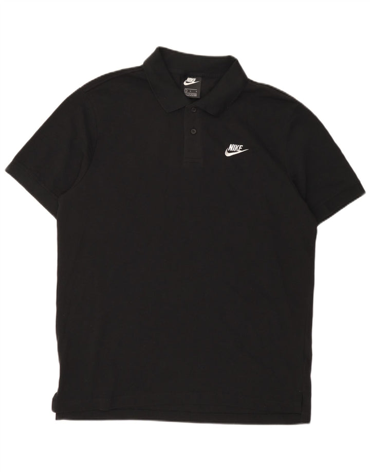 Camisa polo masculina Nike grande algodão preto