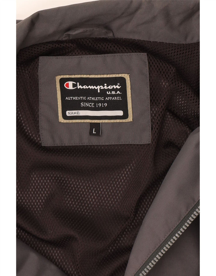 Champion Womens Tracksuit Top Jacket UK 16 Grande Cinza