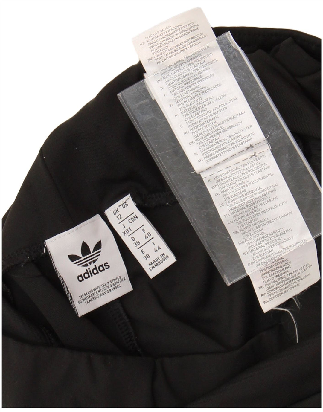 Shorts esportivos femininos ADIDAS UK 12 médio preto poliéster