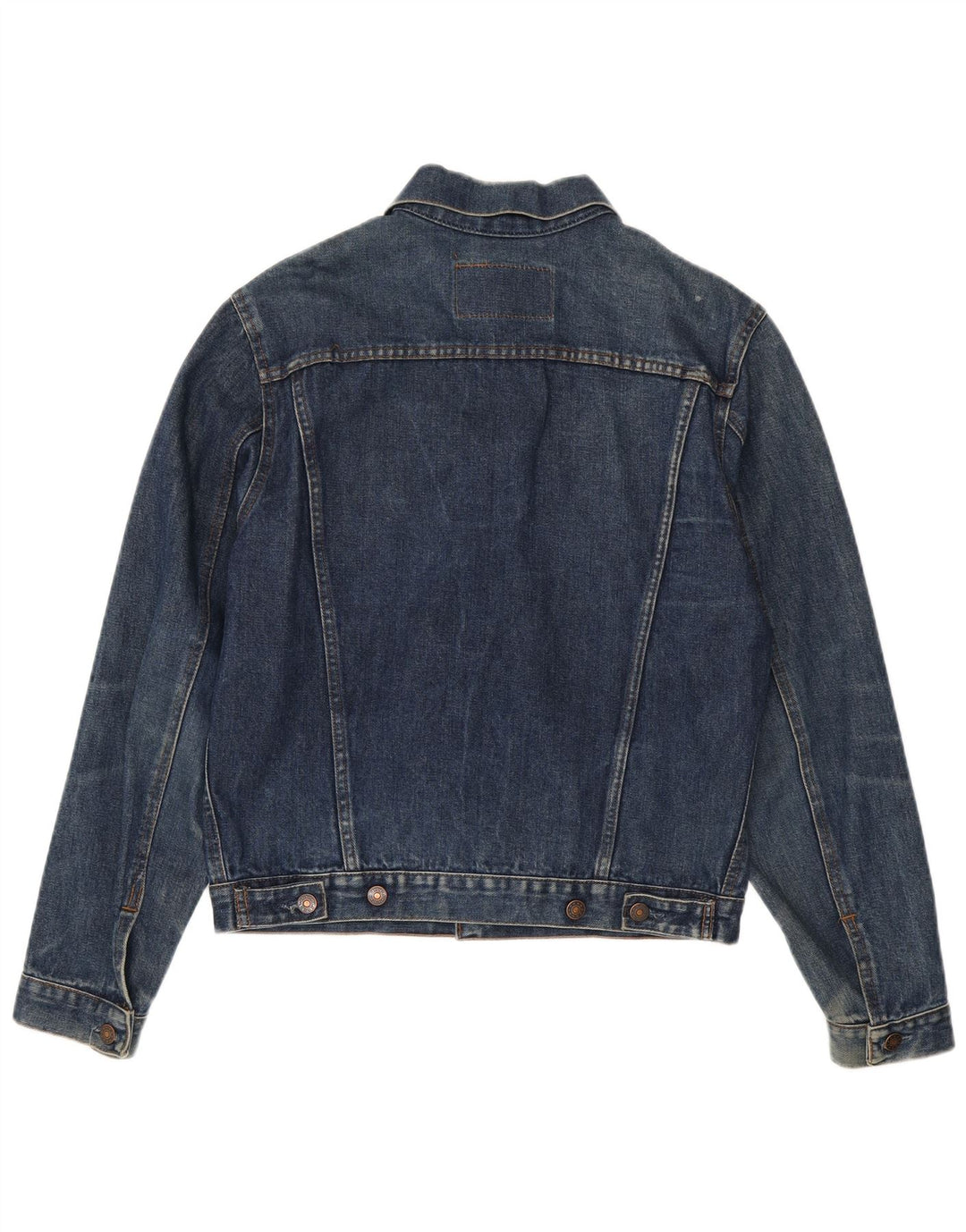 Jaqueta jeans masculina vintage UK 40 grande azul marinho