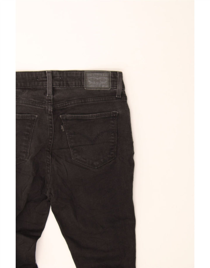 LEVI'S Womens 711 Distressed Skinny Jeans W27 L30 Black Cotton Vintage Levi's and Second-Hand Levi's from Messina Hembry 