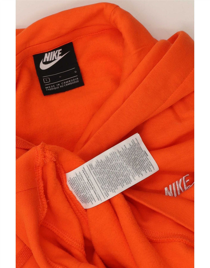 Nike Mens Hoodie Jumper Grande Algodão Laranja