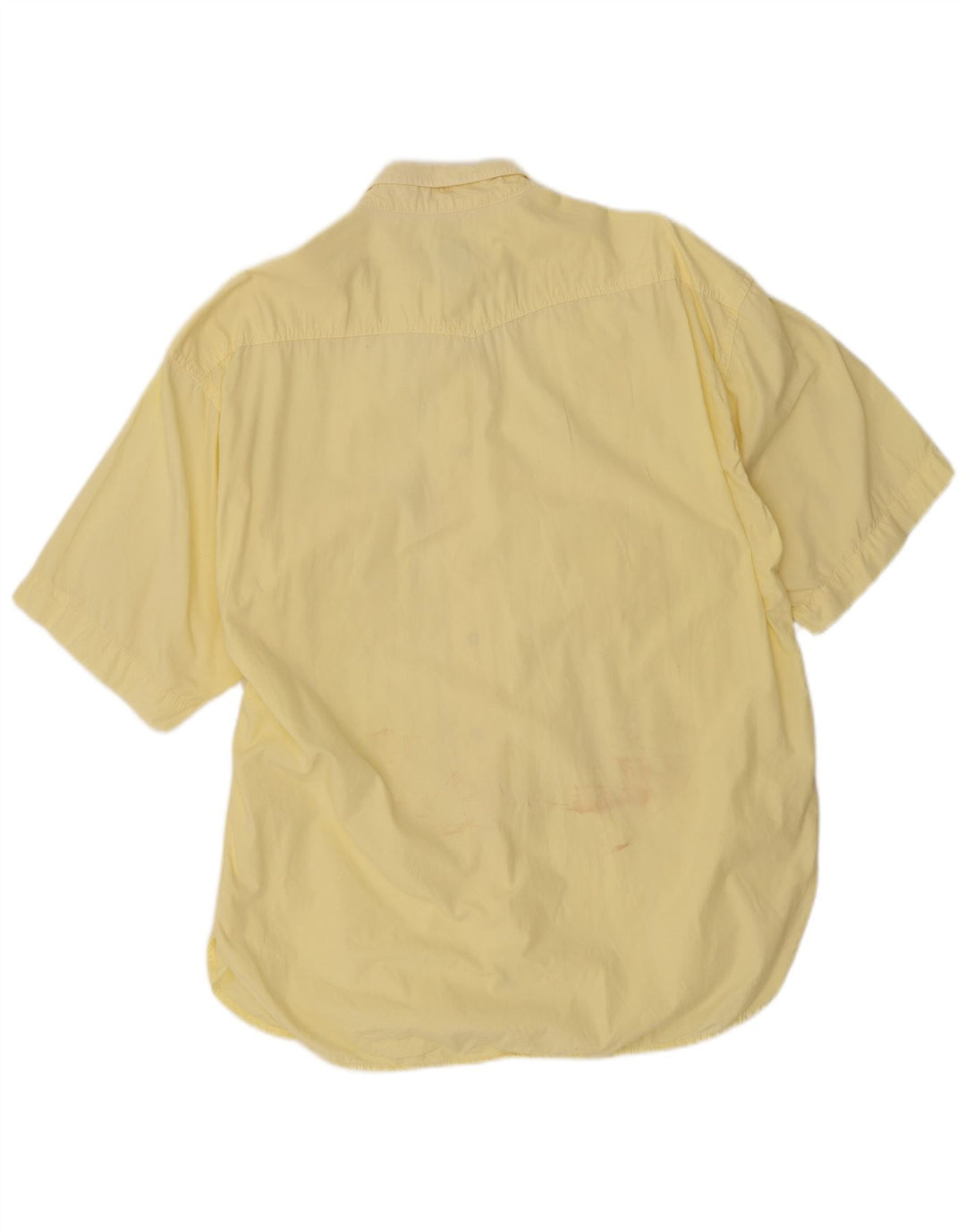 Camisa masculina Cassuci manga curta XL algodão amarelo