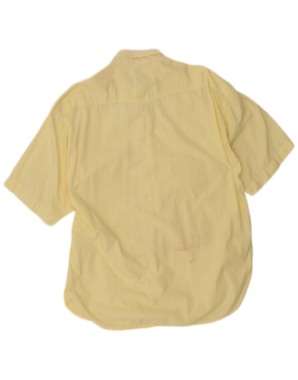 Camisa masculina Cassuci manga curta XL algodão amarelo