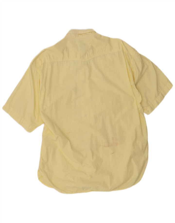 Camisa masculina Cassuci manga curta XL algodão amarelo