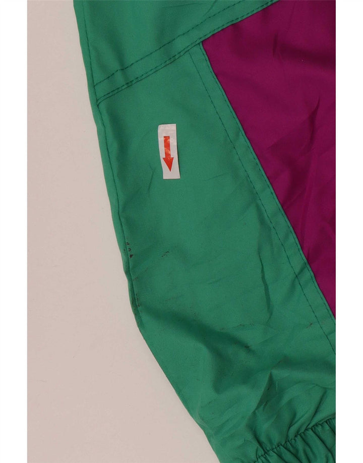 Macacão de esqui feminino vintage EU 38 Médio W28 L30 Colorblock multicolorido