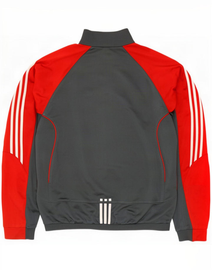 Adidas Mens Tracksuit Top Jacket XL Cinza Colourblock Poliéster