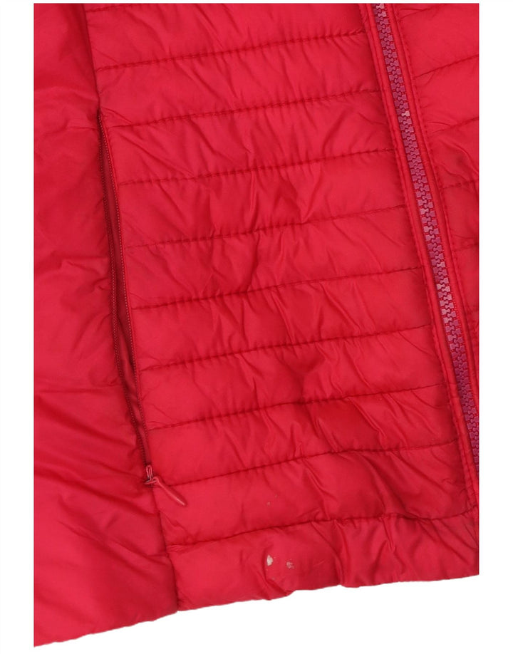 Jaqueta feminina acolchoada com capuz Dack's UK 10 pequena rosa