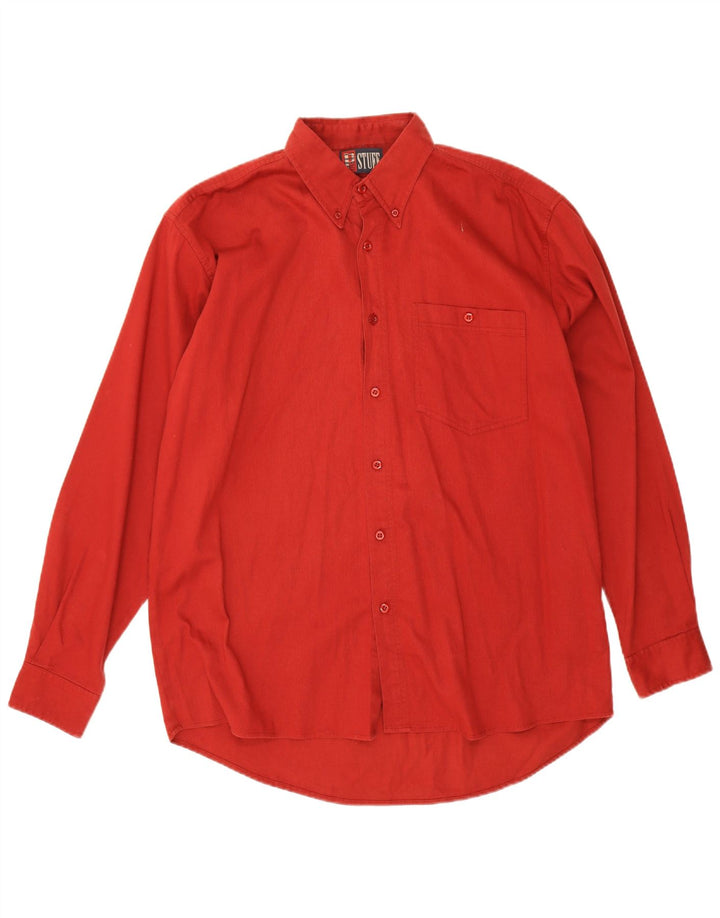 Camisa masculina vintage grande algodão Borgonha