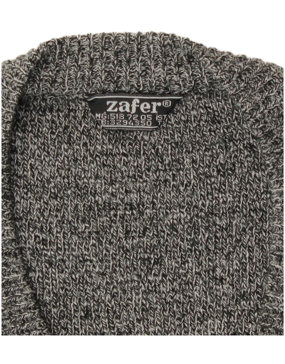 Suéter cardigã masculino vintage grande cinza Fair Isle