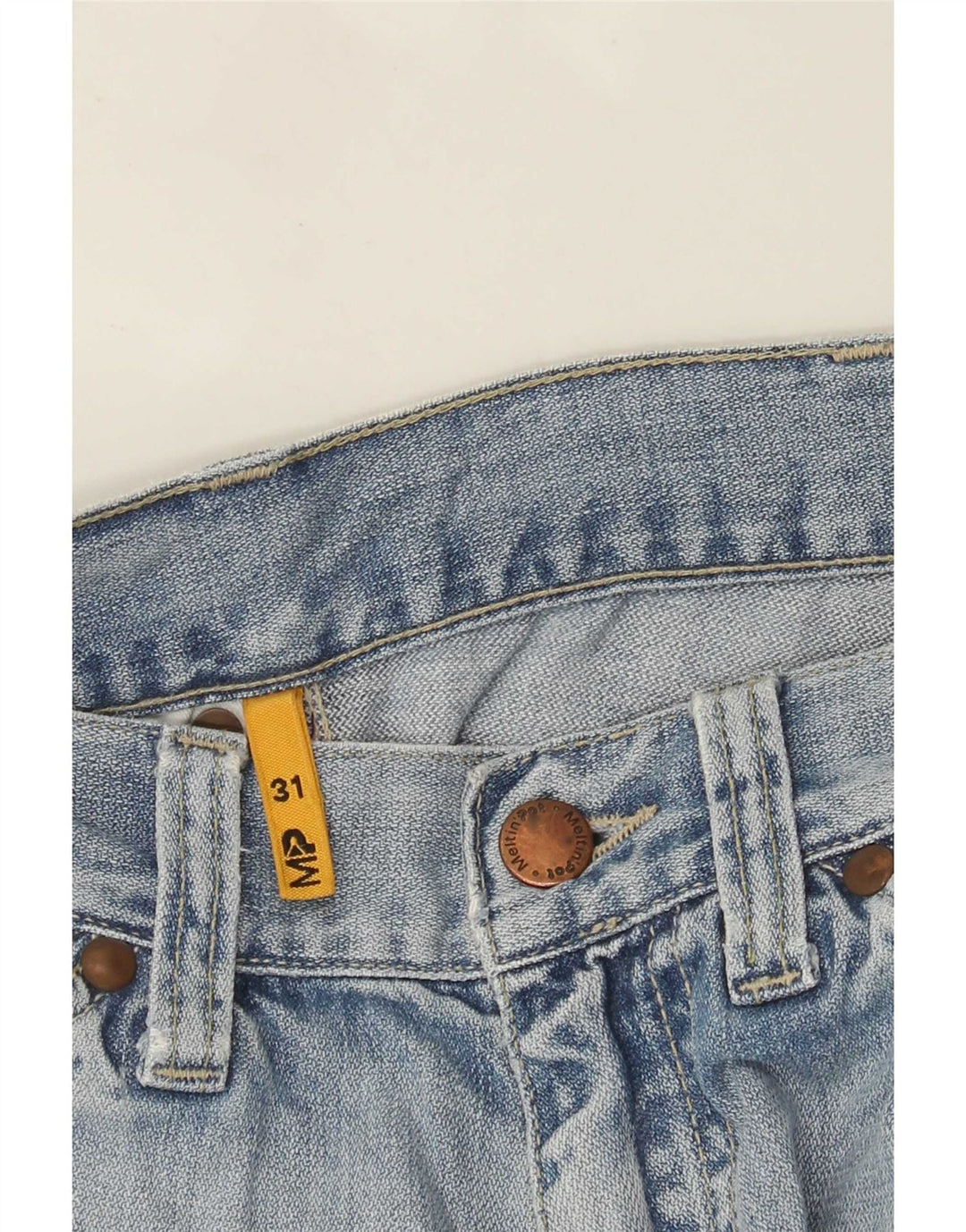 Shorts jeans cargo masculino Meltin' Pot W31 azul médio