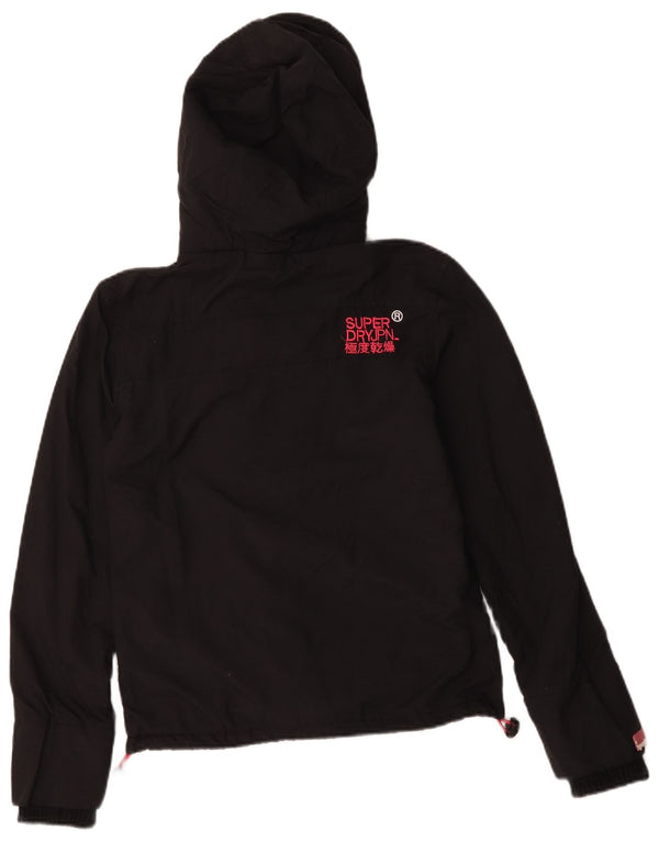 Jaqueta corta-vento feminina Superdry com capuz e blusão UK 6 XS preto