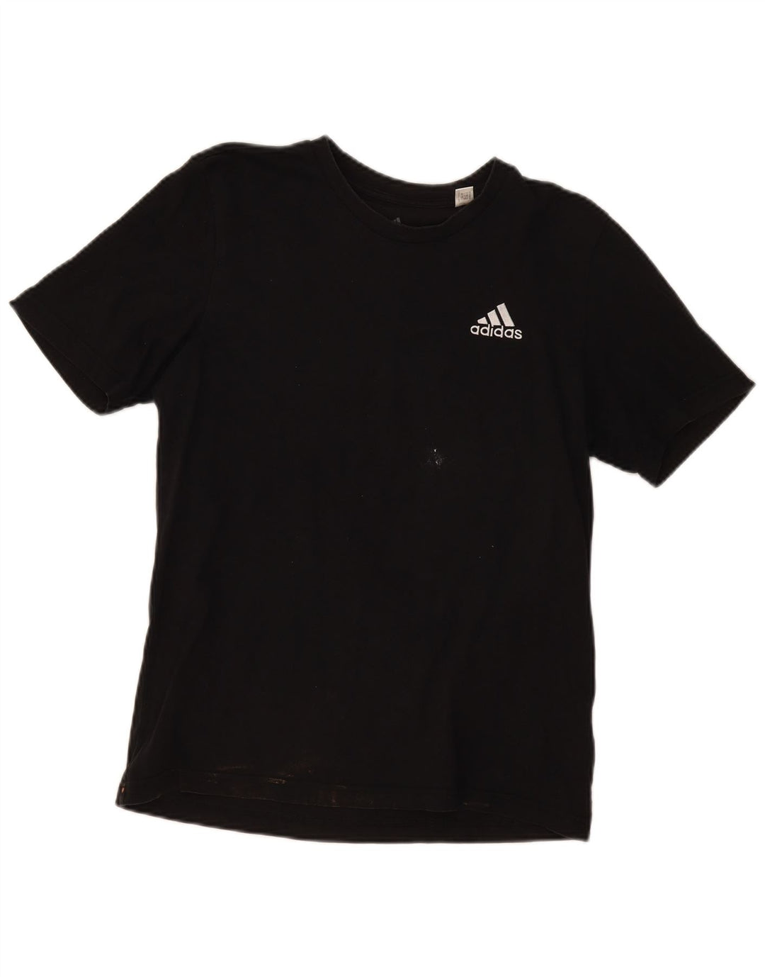 Adidas Mens Camiseta Top Pequeno Algodão Preto
