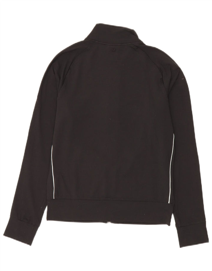 Nike Womens Tracksuit Top Jacket UK 10/12 Médio Preto Nylon