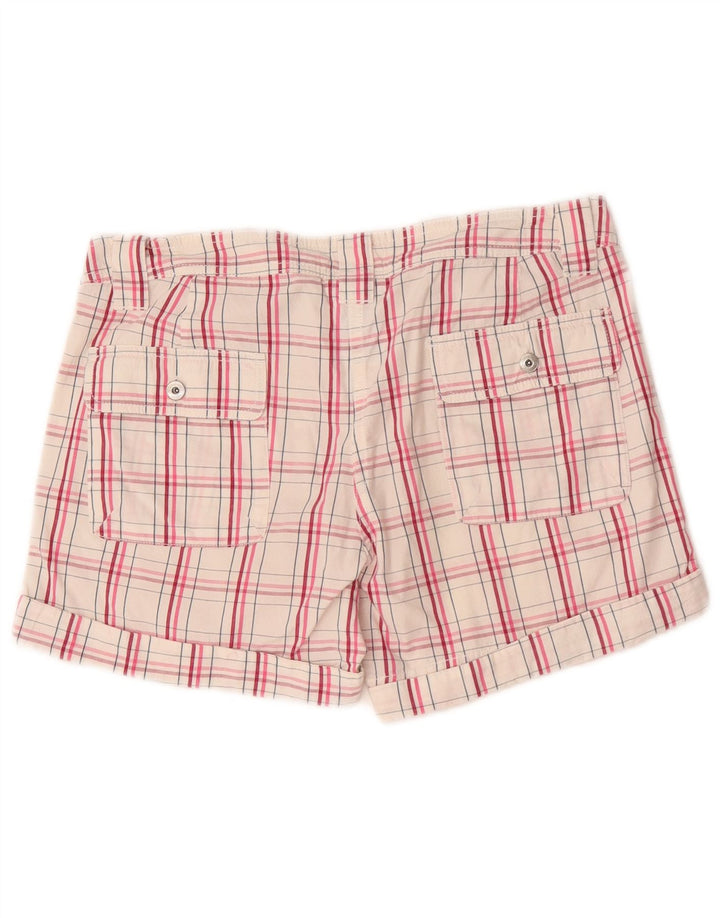 Shorts Chino Feminino Champion Pequeno W27 Algodão Xadrez Branco