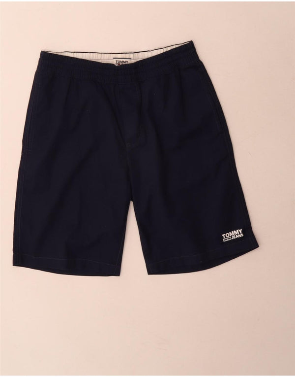 Tommy Hilfiger Mens Chino Shorts Pequeno W28 Azul Marinho Algodão