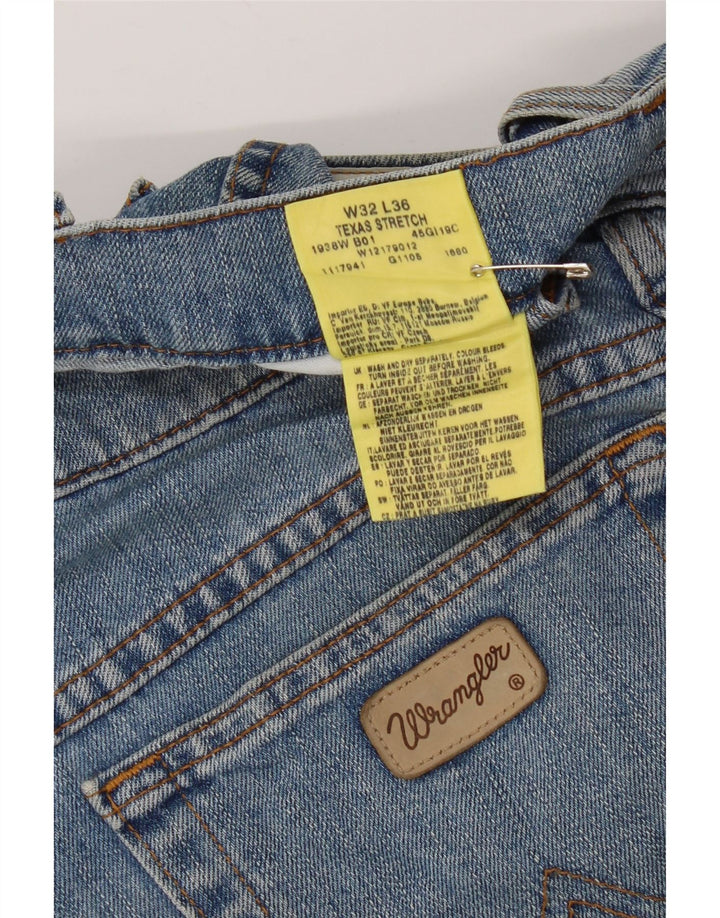 Wrangler Masculino Texas Stretch Straight Jeans W32 L29 Azul Algodão
