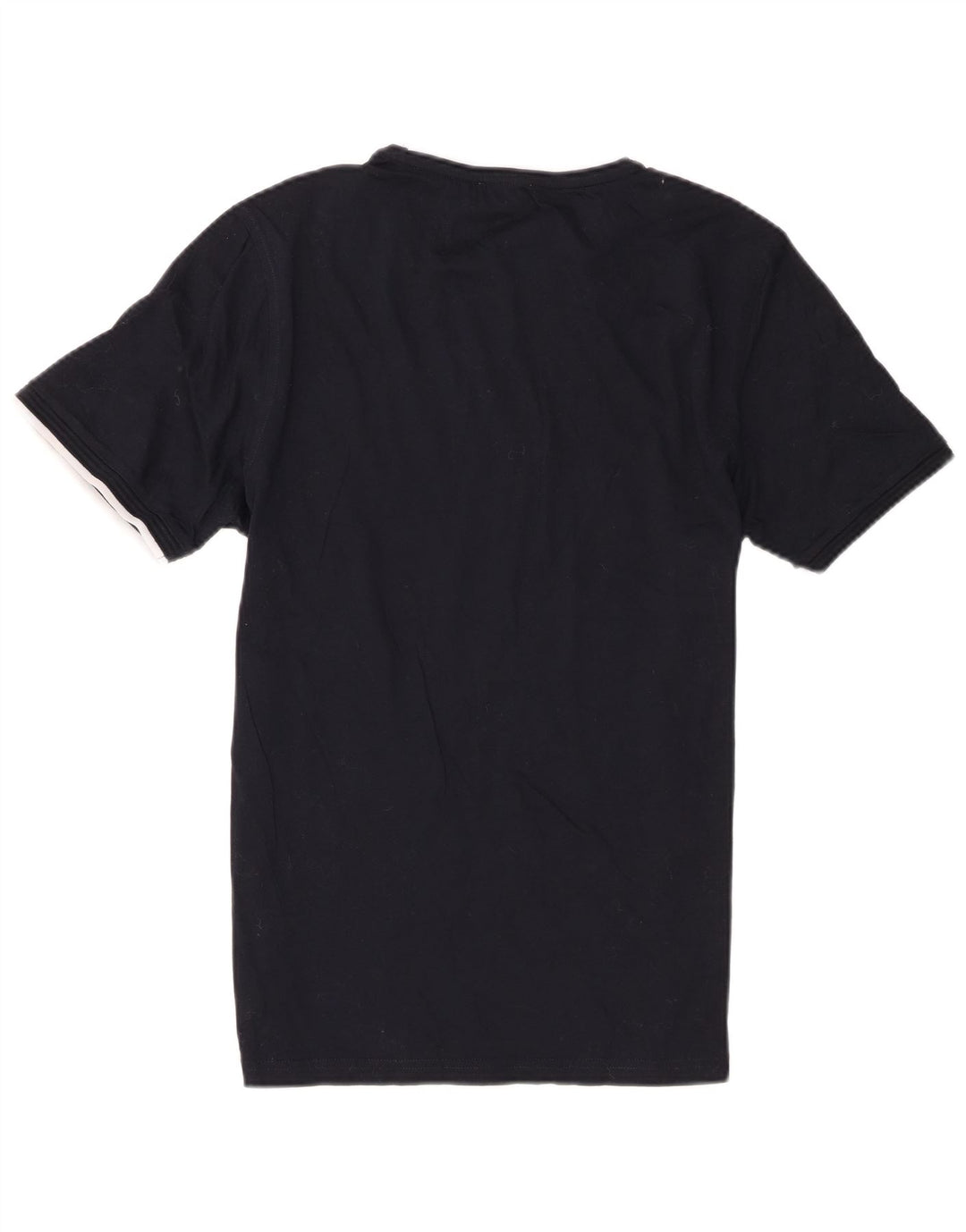 Camiseta masculina Reiss manga curta regular top médio algodão preto