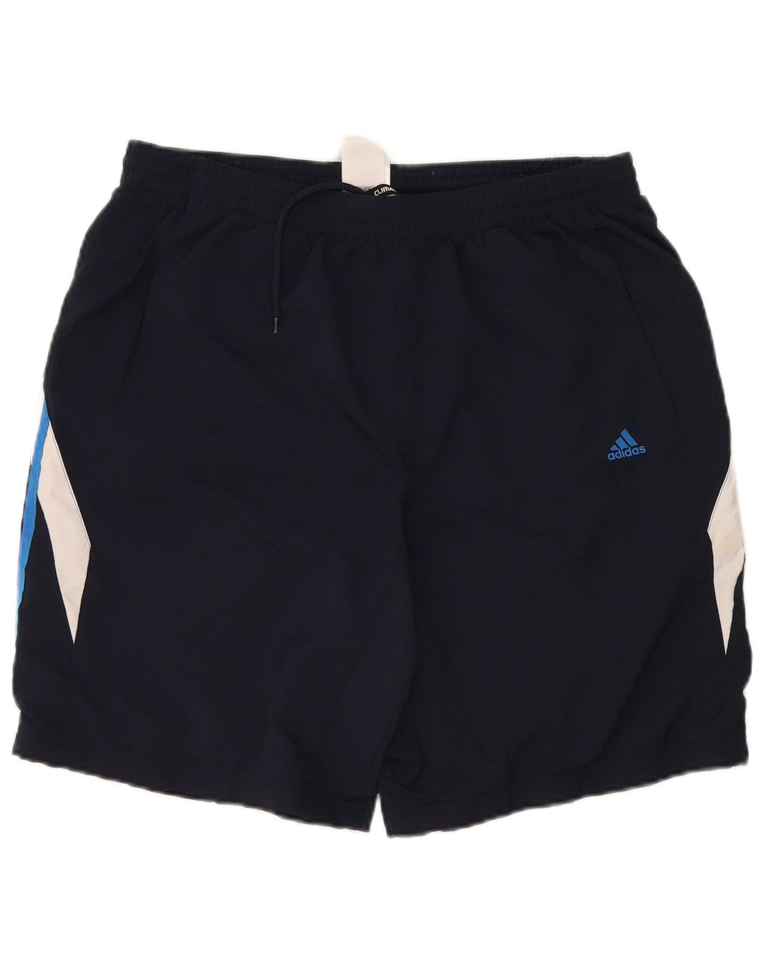 Shorts esportivos masculinos Adidas XL azul marinho colorblock poliéster