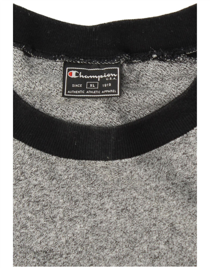 Camiseta masculina Champion XL cinza colorblock